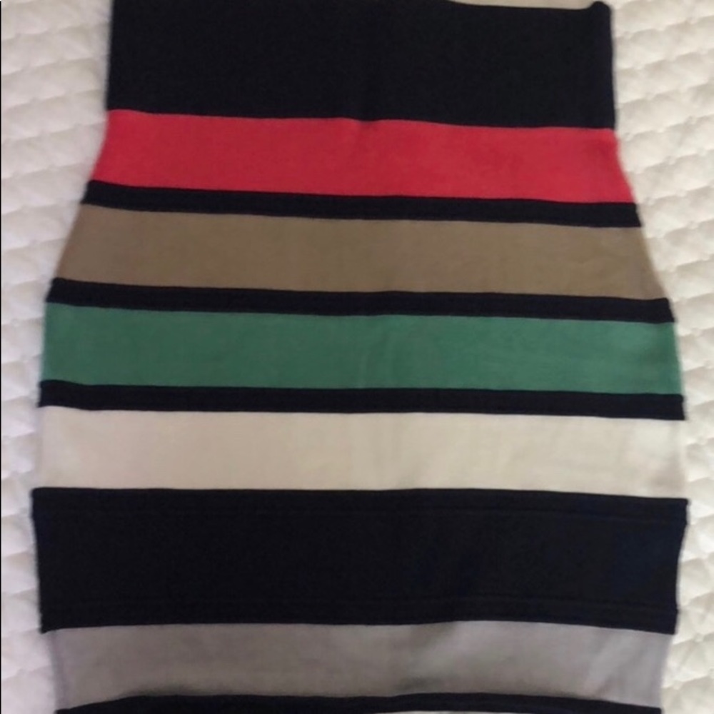 Colorful, striped, fitted skirt - Forever 21
